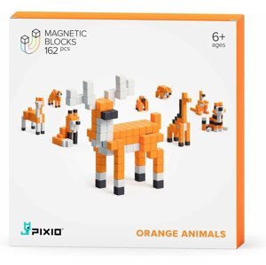 Építőjáték Pixio Orange Animals Smart mágneses