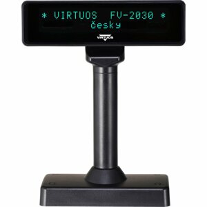 Vevőkijelző Virtuos VFD FV-2030B fekete, RS-232