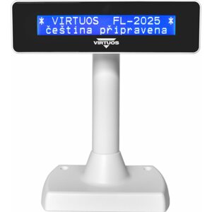 Vevőkijelző Virtuos LCD FL-2025 MB 2 x 20 fehér