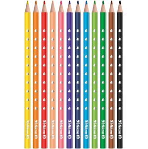 Színes ceruza PELIKAN Silverino háromszögletű, 12 szín