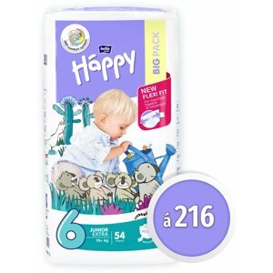 Eldobható pelenka BELLA Baby Happy Junior Extra 6-os méret (216 db)