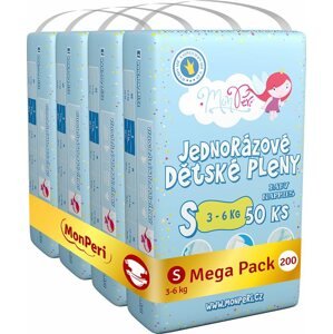 Eldobható pelenka MonPeri Classic Mega Pack méret S (200 db)