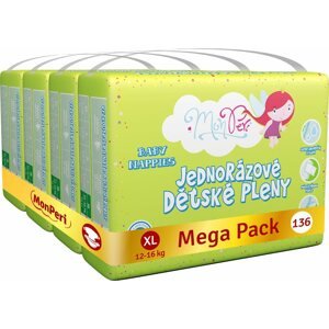 Eldobható pelenka MonPeri Klasik Mega Pack méret XL (136 db)