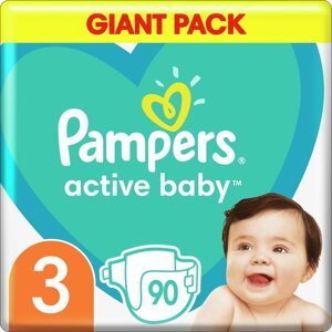 Eldobható pelenka PAMPERS Active Baby 3-as méret (90 db) 6-10 kg