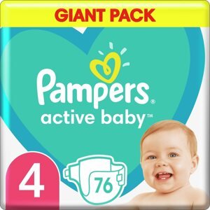 Eldobható pelenka PAMPERS Active Baby 4-es méret (76 db) 9-14 kg
