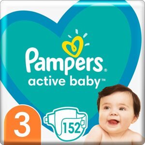 Eldobható pelenka PAMPERS Active Baby 3-as méret (152 db) - havi csomag