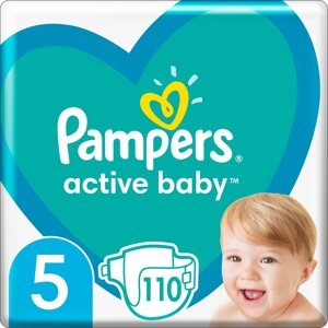 Eldobható pelenka PAMPERS Active Baby 5-ös méret (110 db) - havi csomag