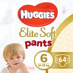 Bugyipelenka HUGGIES Elite Soft Pants XXL 6 Mega Box (2× 32 db)