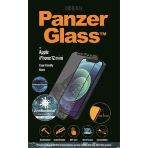 Üvegfólia PanzerGlass Edge-to-Edge Antibacterial Apple iPhone 12 mini-hez Anti-BlueLight réteggel, fekete