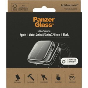 Okosóra tok PanzerGlass Full Protection Apple Watch 7/8 45mm (fekete keret)