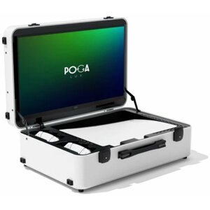 Bőrönd POGA Lux - PlayStation 5 utazótáska LED monitorral - fehér