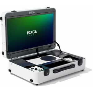 Bőrönd POGA Pro - Xbox Series LCD monitorral  - Utazótáska játékkonzolokhoz, fehér