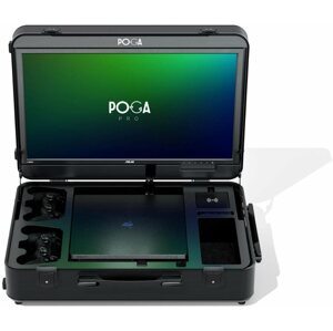 Bőrönd POGA Pro - PlayStation 4 Slim LCD monitorral utazótáska, fekete