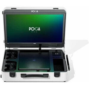 Bőrönd POGA Pro - PlayStation 4 Slim LCD monitorral utazótáska, fehér
