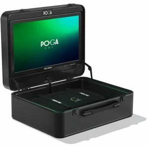 Bőrönd POGA Arc - LED monitoros utazótáska játékkonzolokhoz - fekete