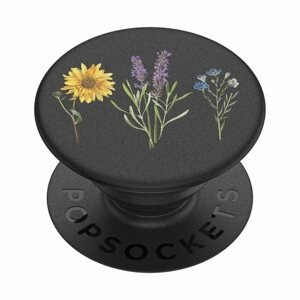 Telefontartó PopSockets PopGrip Gen.2, Vintage Garden Black, virágok fekete alapon