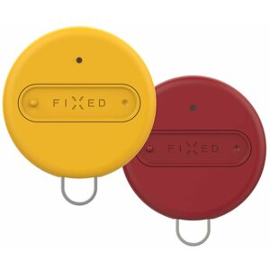 Bluetooth kulcskereső FIXED Sense Duo Pack - sárga + piros