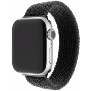 Szíj FIXED Elastic Nylon Strap Apple Watch 38/40/41mm okosórához, L-es méret, fekete