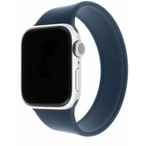 Szíj FIXED Elastic Silicone Strap Apple Watch 42/44/45/Ultra 49mm okosórához, L-es méret, kék