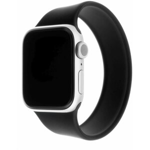 Szíj FIXED Elastic Silicone Strap Apple Watch 38/40/41mm okosórához, L-es méret, fekete