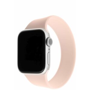 Szíj FIXED Elastic Silicone Strap Apple Watch 38/40/41mm okosórához, L-es méret, rózsaszín