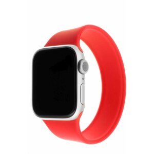 Szíj FIXED Elastic Silicone Strap Apple Watch 38/40/41mm okosórához, S-es méret, piros