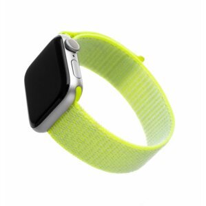 Szíj FIXED Nylon Strap Apple Watch 38/40/41mm okosórához - citromzöld