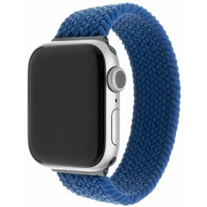 Szíj FIXED Elastic Nylon Strap Apple Watch 42/44/45/Ultra 49mm okosórához, L-es méret, kék