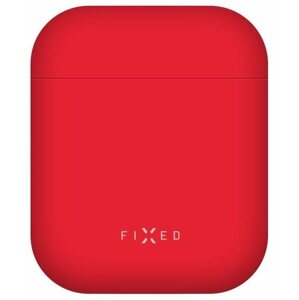 Fülhallgató tok FIXED Silky az Apple Airpods készülékhez piros