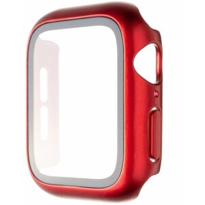 Okosóra tok FIXED Pure+ Tok temperált üveggel a 41 mm-es Apple Watchhoz - piros