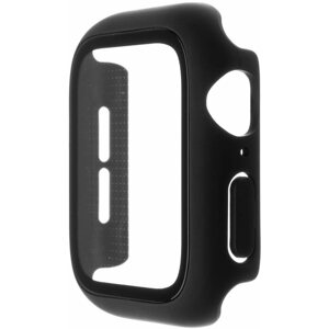 Okosóra tok FIXED Pure+ Tok temperált üveggel a 45 mm-es Apple Watchhoz - fekete