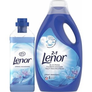 Drogéria szett LENOR Spring Awakening mosószer 2,2 l (40 mosás) + öblítő 930 ml (31 mosás)