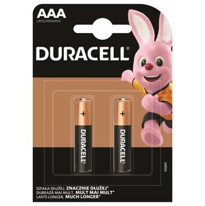 Eldobható elem Duracell Basic alkáli elem 2 db (AAA)
