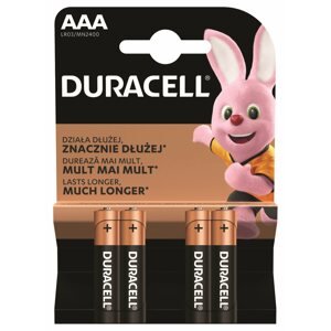 Eldobható elem Duracell Basic alkáli AAA ceruzaelem 4 db