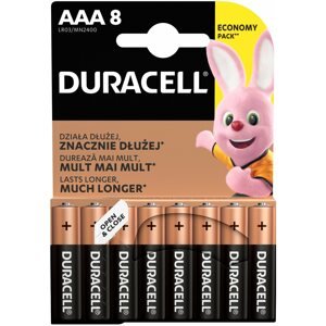 Eldobható elem Duracell Basic alkáli elem 8 db (AAA)