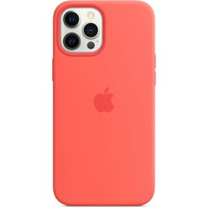 Telefon tok Apple iPhone 12 Pro Max pink citrus szilikon MagSafe tok