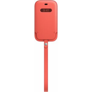 Mobiltelefon tok Apple iPhone 12 mini pink citrus bőr MagSafe tok