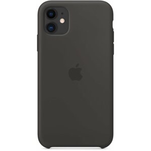 Telefon tok Apple iPhone 11 fekete szilikon tok