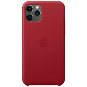 Telefon tok Apple iPhone 11 Pro piros bőr tok