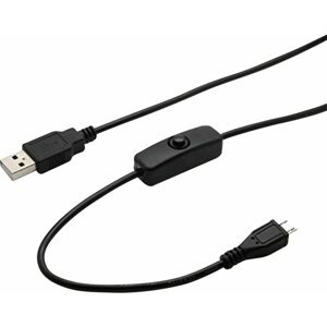 Tápkábel RASPBERRY USB-A / USB-B tápkábel kapcsolóval