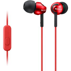 Fej-/fülhallgató Sony MDR-EX110AP piros
