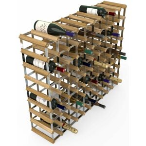 Bortartó állvány RTA borállvány 90 borosüvegnek, világos tölgyfa - horganyzott acél / kibontva