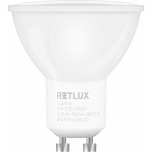 LED izzó RETLUX RLL 414 GU10 bulb 5W CW