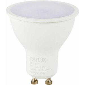 LED izzó RETLUX RLL 417 GU10 bulb 9W WW