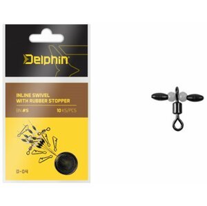 Forgókapocs Delphin Inline forgatható gumidugóval D-04 S méret 10 db