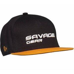 Baseball sapka Savage Gear Flat Peak 3D Logo Cap Black Ink