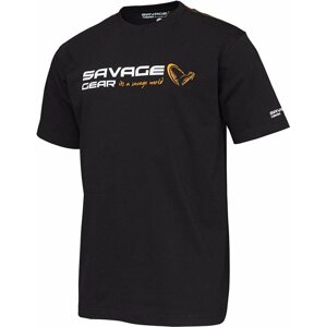 Póló Savage Gear Signature Logo T-Shirt Black Ink