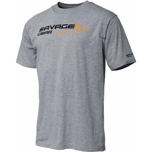 Póló Savage Gear Signature Logo T-Shirt Grey Melange