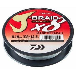 Fonott zsinór Daiwa J-Braid Grand X8 0,20mm 16kg 270m Light Grey