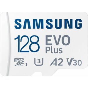Memóriakártya Samsung MicroSDXC 128GB EVO Plus + SD adapter